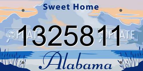 1325811 Alabama License Plate