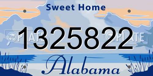 1325822 Alabama License Plate