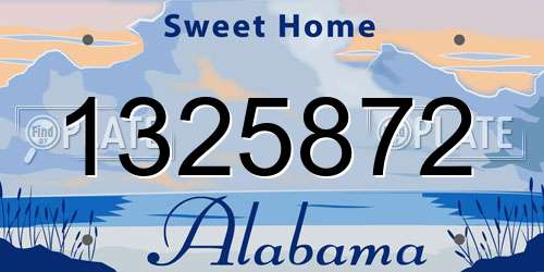 1325872 Alabama License Plate