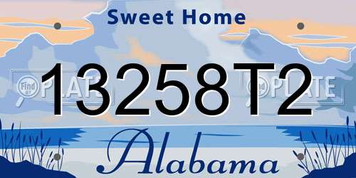 13258T2 Alabama License Plate