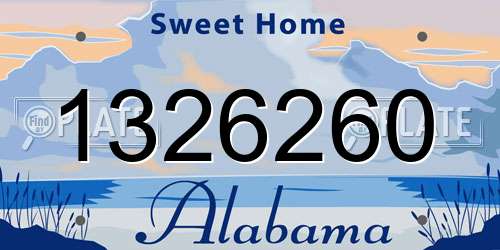 1326260 Alabama License Plate