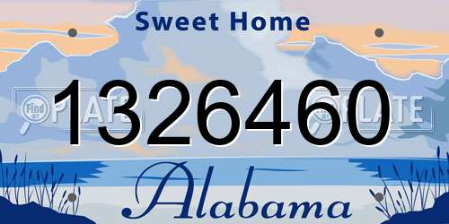 1326460 Alabama License Plate