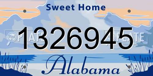 1326945 Alabama License Plate