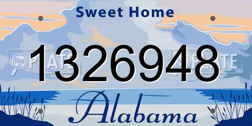 1326948 Alabama License Plate