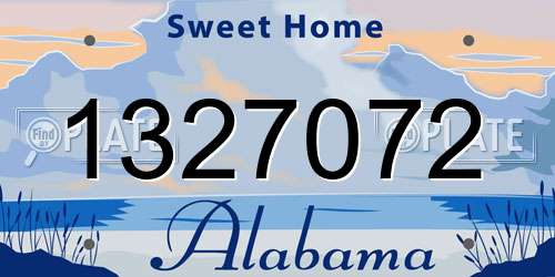 1327072 Alabama License Plate