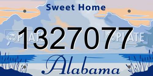 1327077 Alabama License Plate
