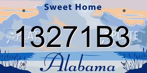 13271B3 Alabama License Plate
