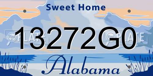 13272G0 Alabama License Plate