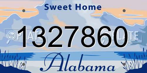 1327860 Alabama License Plate