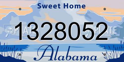 1328052 Alabama License Plate