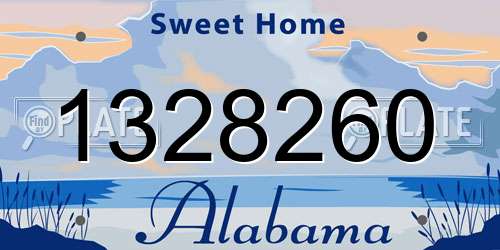 1328260 Alabama License Plate