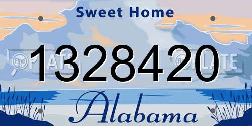 1328420 Alabama License Plate