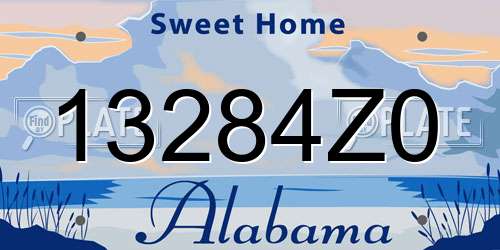 13284Z0 Alabama License Plate