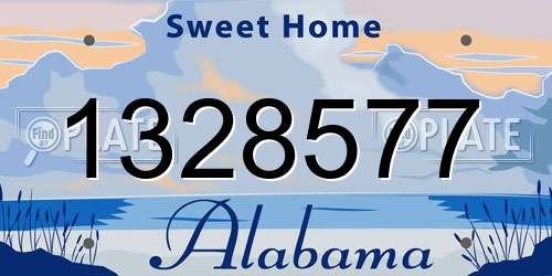 1328577 Alabama License Plate
