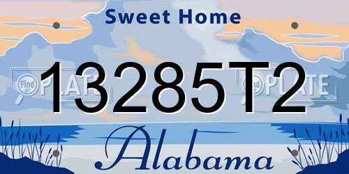13285T2 Alabama License Plate
