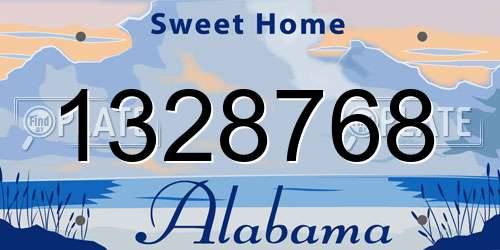 1328768 Alabama License Plate