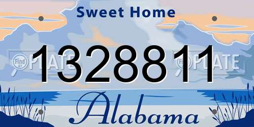 1328811 Alabama License Plate