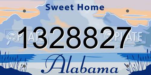 1328827 Alabama License Plate
