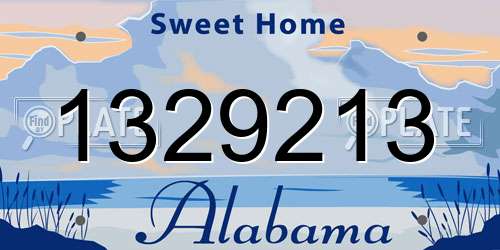 1329213 Alabama License Plate