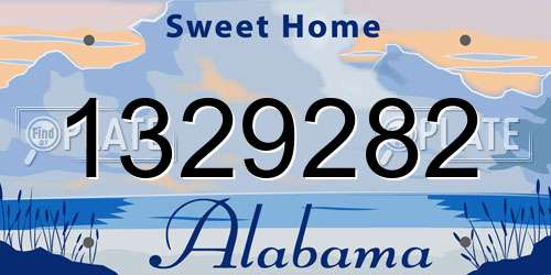 1329282 Alabama License Plate