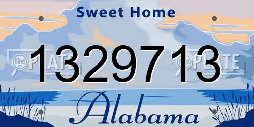 1329713 Alabama License Plate