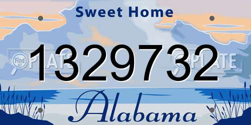 1329732 Alabama License Plate