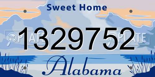 1329752 Alabama License Plate