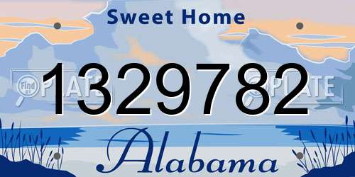 1329782 Alabama License Plate