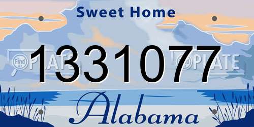 1331077 Alabama License Plate
