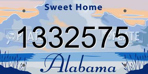 1332575 Alabama License Plate