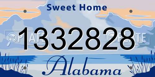 1332828 Alabama License Plate