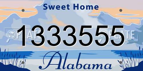 1333555 Alabama License Plate