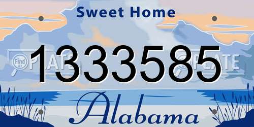 1333585 Alabama License Plate