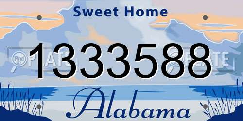 1333588 Alabama License Plate