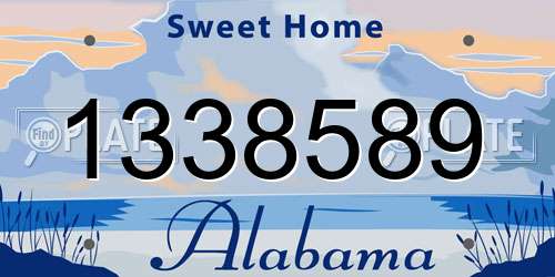 1338589 Alabama License Plate