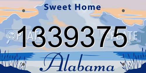 1339375 Alabama License Plate