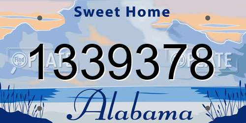 1339378 Alabama License Plate