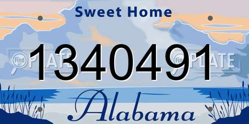 1340491 Alabama License Plate