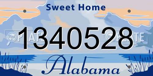 1340528 Alabama License Plate