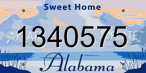 1340575 Alabama License Plate