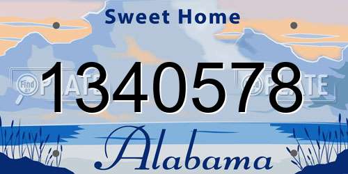 1340578 Alabama License Plate