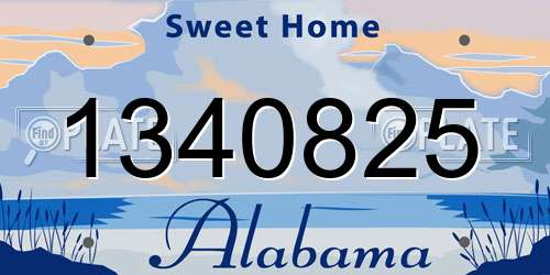 1340825 Alabama License Plate