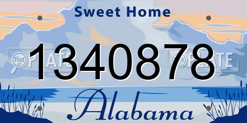 1340878 Alabama License Plate