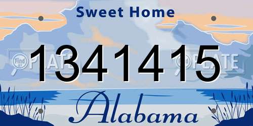 1341415 Alabama License Plate