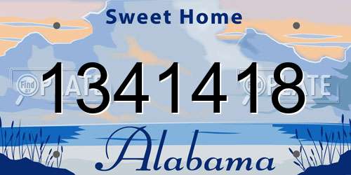 1341418 Alabama License Plate