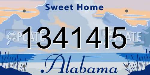 13414I5 Alabama License Plate