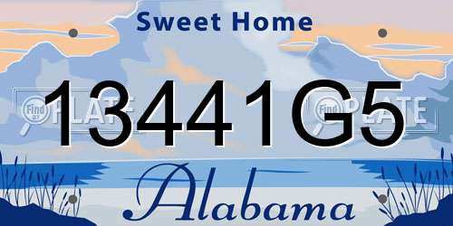 13441G5 Alabama License Plate