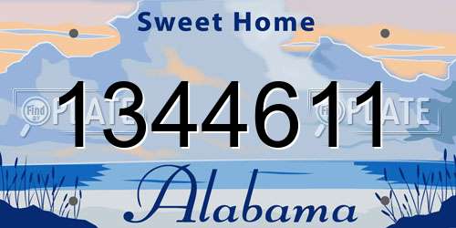 1344611 Alabama License Plate