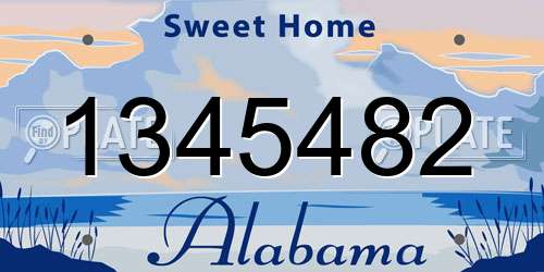 1345482 Alabama License Plate