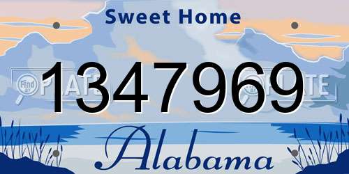 1347969 Alabama License Plate